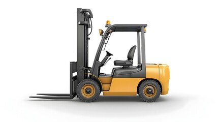 Efficient Warehouse Forklift with and Clean Visual Presentation