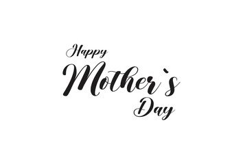 mother day typography with white background.