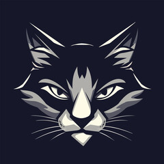 Cat head mascot vector illustration
