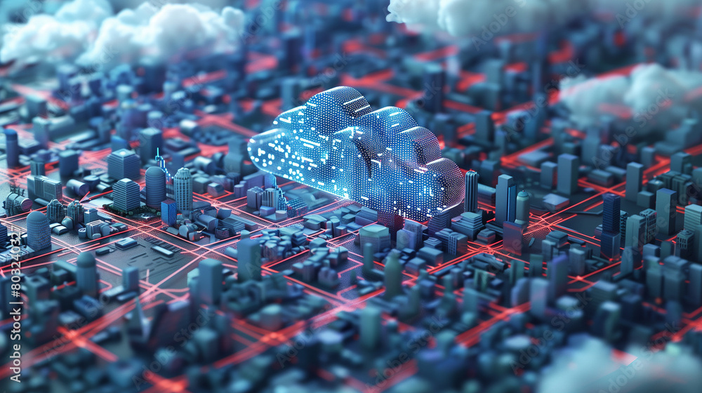 Poster cloud-based iot solutions, with connected devices leveraging cloud resources for data storage, proce