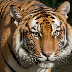 Fototapeta premium portrait of a tiger, close up of tiger, portrait of a bengal tiger, tiger pattern, tiger seamless