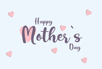 Happy Mother`s Day Design with heart isolated vector