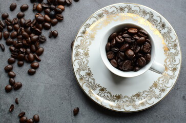 coffee beans and cup¨