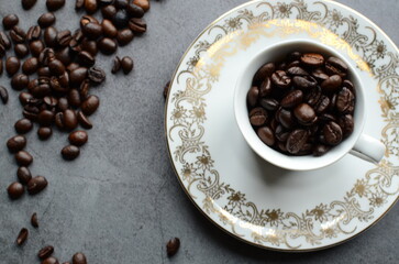 coffee beans and cup¨