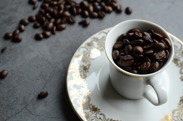 coffee beans and cup¨