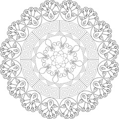 Vector Mandala Coloring Pages & Books