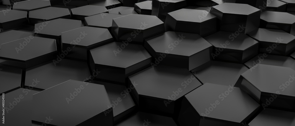 Aufkleber abstract futuristic luxurious digital geometric technology hexagon background banner illustration 3d