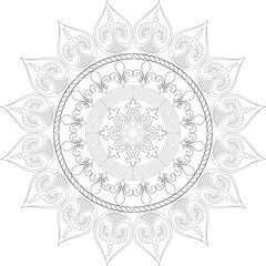 Vector Mandala Coloring Pages & Books