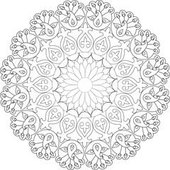 Vector Mandala Coloring Pages & Books