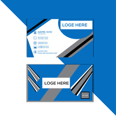 blue modern new business card  template design