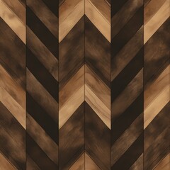 herringbone parquet flooring in dark brown wood