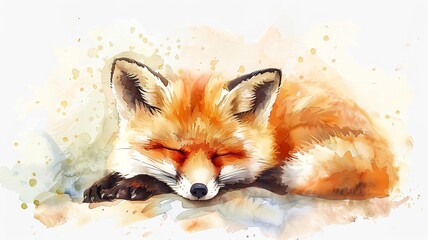 Fototapeta premium watercolor picture of cute animals for wallpaper, generated by AI