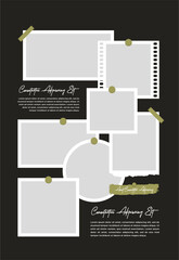Pictures or photos frame collage abstract photo frames and digital photo wall template