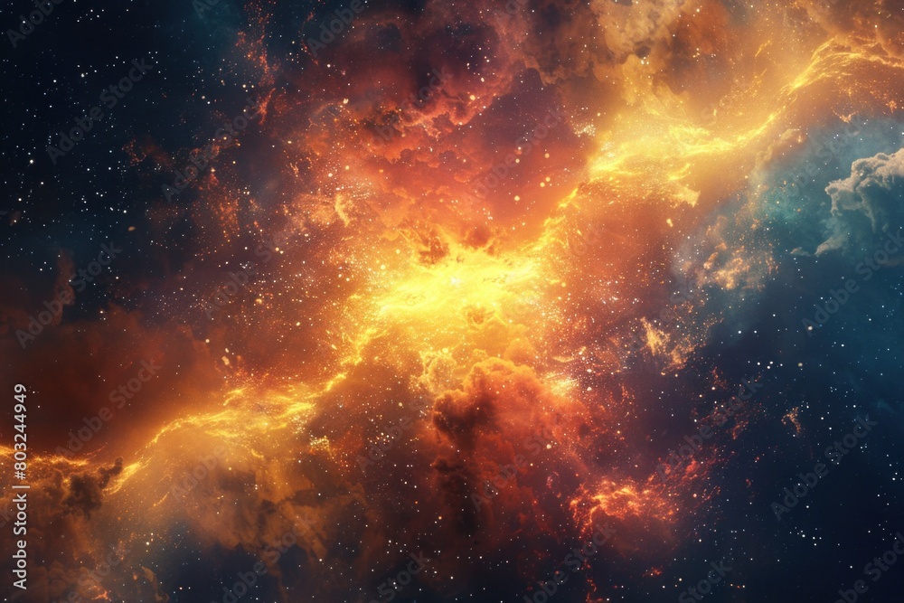 Aufkleber A beautiful image of stars in a space scene. Perfect for astronomy or science-related projects