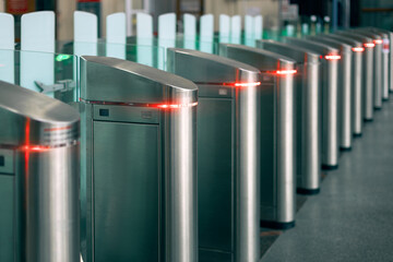 automatic ticket gates at railway station, Automatic ticket barriers