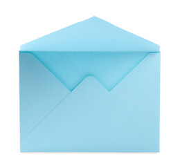 Light blue letter envelope on white background