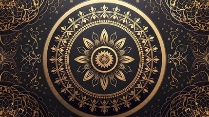 Luxury Mandala with Golden Arabesque Pattern in Islamic East Style Decorative Background