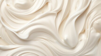 Generate an image of a creamy white substance with a smooth, velvety texture