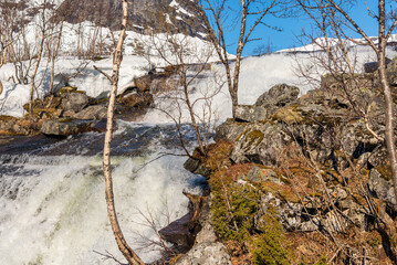  northern norway:nature sceneries on the road from Fauske to Narvik