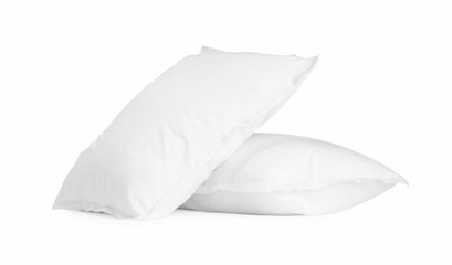 Two new soft pillows isolated on white