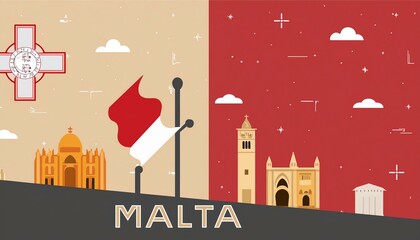 malta flag ai generated