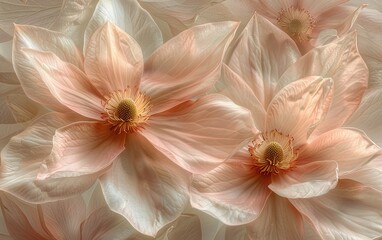 Elegant pink lotus blossoms in soft lighting