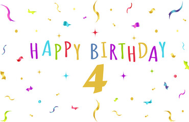 happy birthday graphics, confeti, banner, background, tv wallpaper, colorful - 4