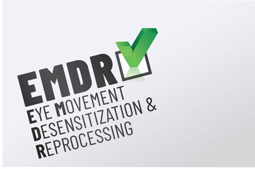 Fototapeta premium EMDR. - Eye Movement Desensitization and Reprocessing therapy 