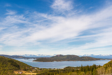  northern norway:nature sceneries on the road from Fauske to Narvik