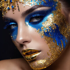 Fototapeta premium woman with creative make up