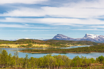  northern norway:nature sceneries on the road from Fauske to Narvik