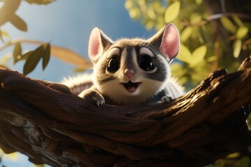 Animated Short Sugar Glider Adventures A charming animated short film featuring sugar gliders as they embark on a journey across the seas of the sky