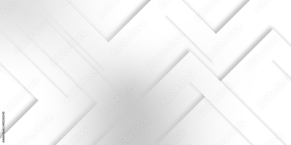 Poster white and grey abstract modern background design. Elegant gray and white squares pattern. Grey, white stripe background geometry shine and layer element vector for presentation design.