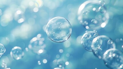 A bunch of bubbles floating in the air. Suitable for various creative projects