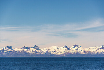  northern norway:nature sceneries on the road from Fauske to Narvik