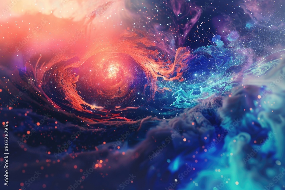 Aufkleber A stunning image of a spiral galaxy in deep space. Perfect for science and astronomy projects