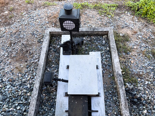 Point Indicator of the railroad switch.