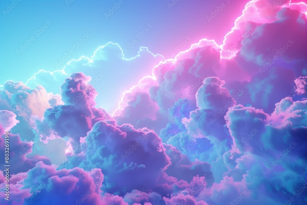 Poster A serene image of clouds in the sky, perfect for various design projects