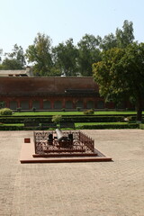 Red Fort India 02/15/2023. The Red Fort is a historical citadel from the Mughal era. Built from red...