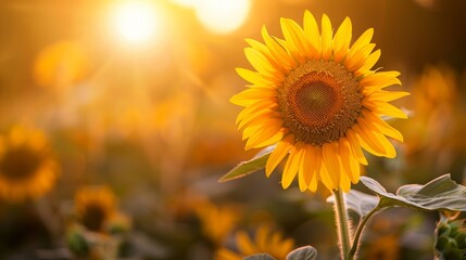 Fototapeta premium A sunflower in full bloom