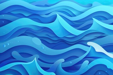 Paper cutout of a dolphin swimming in the ocean. Suitable for educational materials or marine conservation campaigns