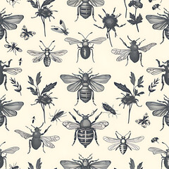 Bugs and Insects Seamless 