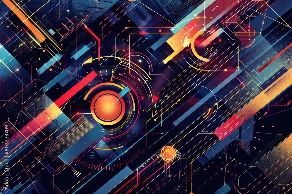 Poster A futuristic background with a modern design. Perfect for tech and innovation concepts