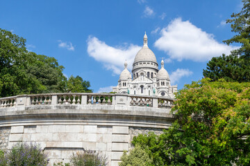 Fototapeta premium The Sacré-Cœur is a basilica on top of Montmartre hill (Paris, France). The temple, dedicated to the Sacred Heart of Jesus. 
