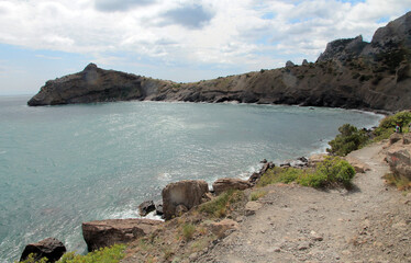 Crimea. New World. View of the Blue Bay and Cape Kapchik.