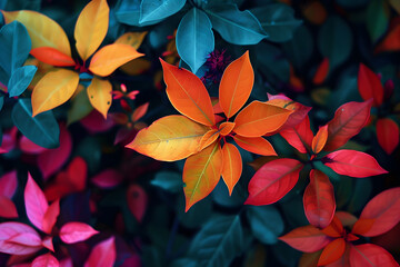 Autumn leaves background. Generated with AI.