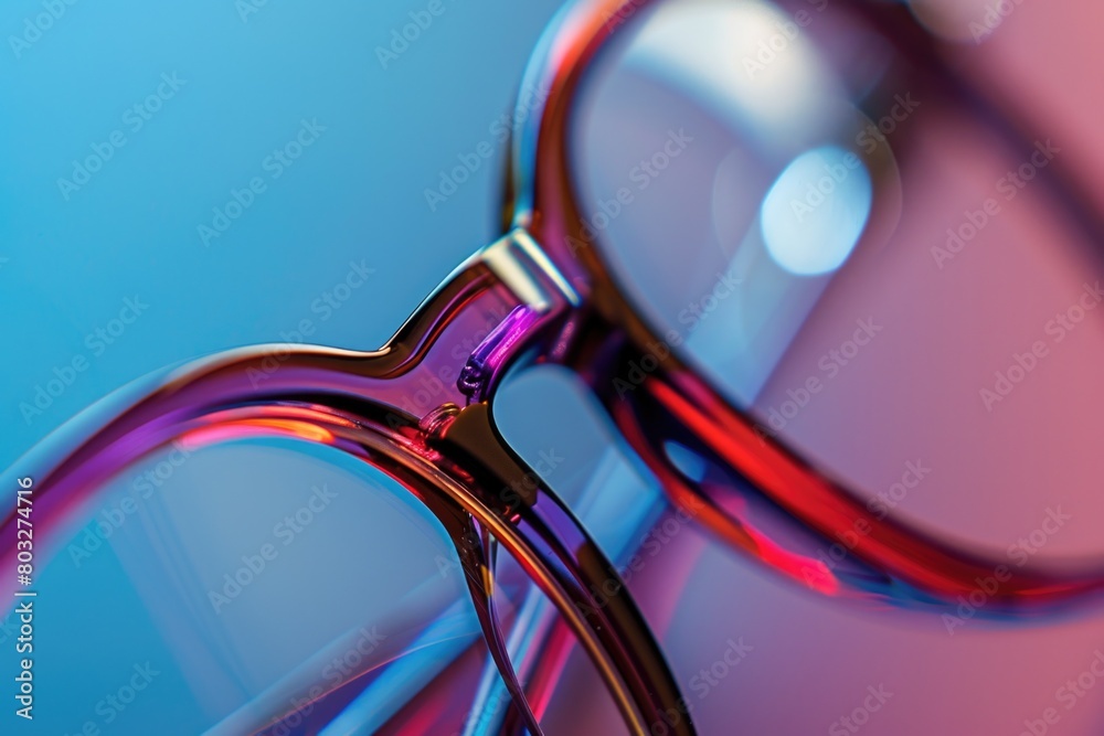 Poster pair of glasses on a table. suitable for various concepts