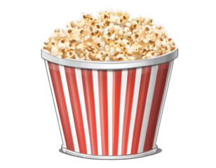 Popcorn bucket, transparent background