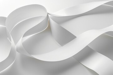 Close-up view of a white wall with a unique curved design. Suitable for architectural or interior design concepts