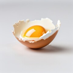 Broken boiled egg
